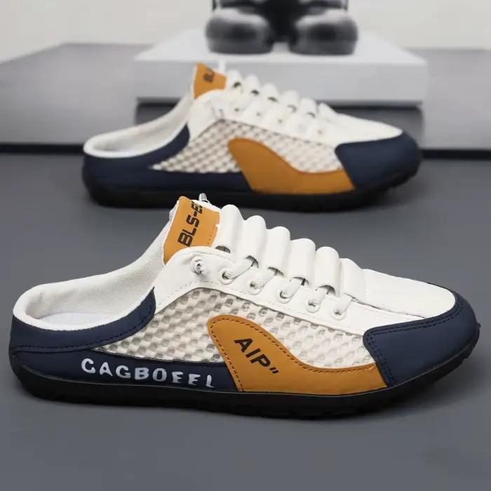 Baotou demi-haut chaussures hommes 2025 été nouveau Style maille respirant une étape