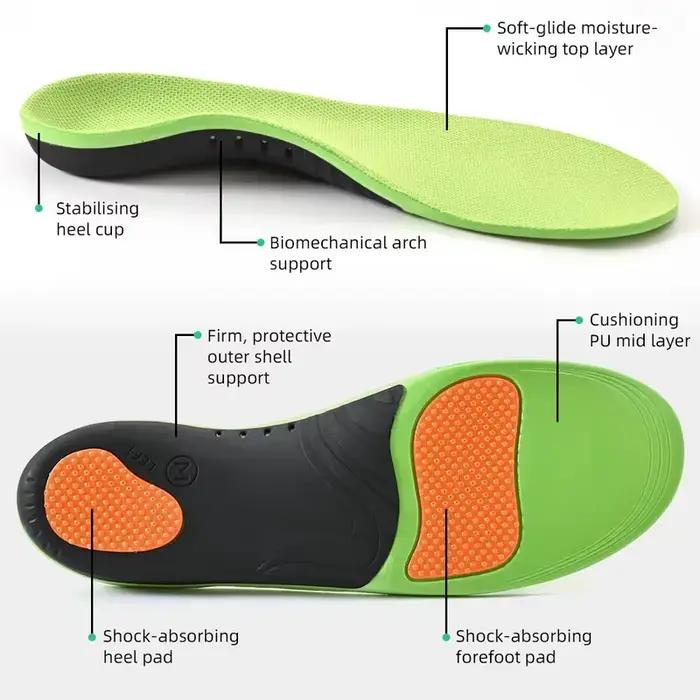 Semelles orthopédiques pour chaussures de sport