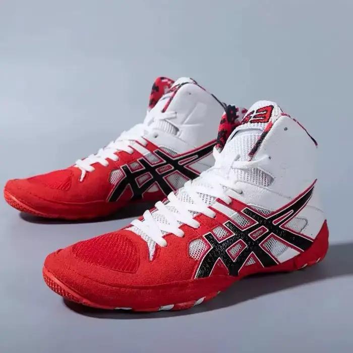 Chaussures Sambo mi-coupées pour homme et femme respirables antidérapantes baskets de boxe de luxe pour sports fitness haltères occasions spéciales