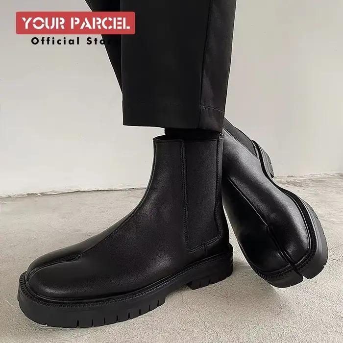 Chaussures à bout fendu pour hommes bottes Chelsea