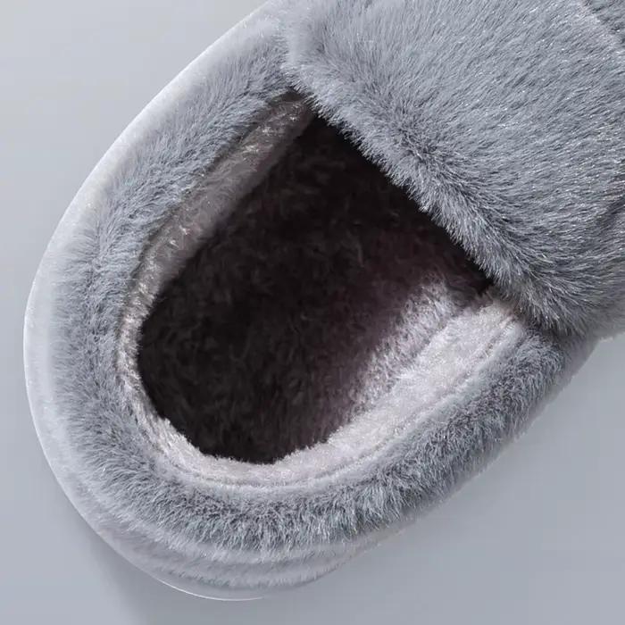 Chaussons hiver unis en coton avec semelle pelucheuse antidérapante pour homme occasions intérieures détente confortable à offrir