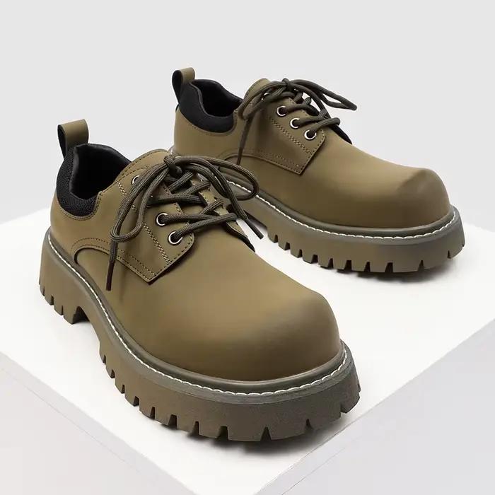 Chaussures richelieu à semelle épaisse pour hommes