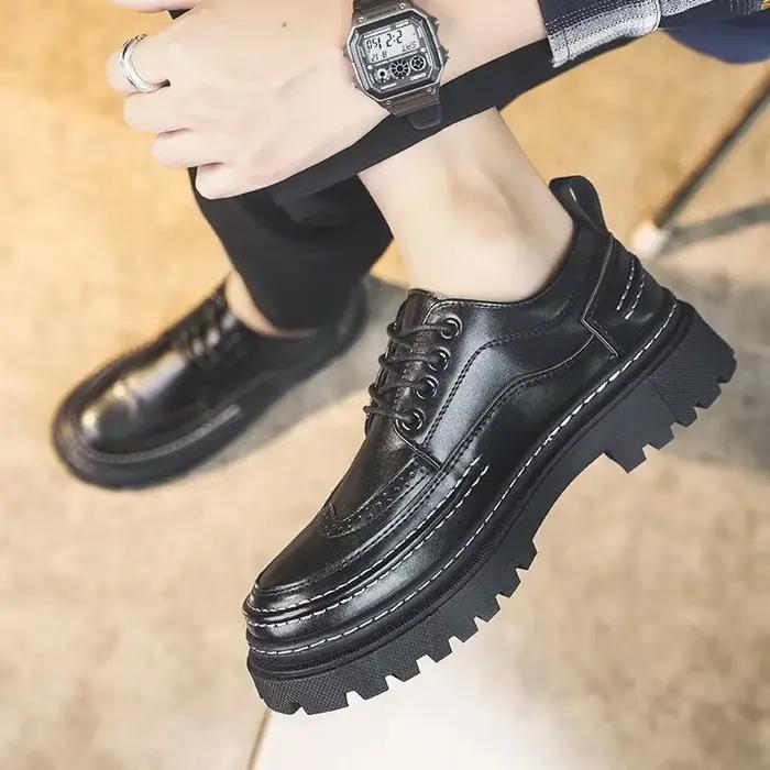 Chaussures en cuir professionnelles pour hommes de bureau et carrière, style britannique, pour mariage et occasions formelles de printemps à automne