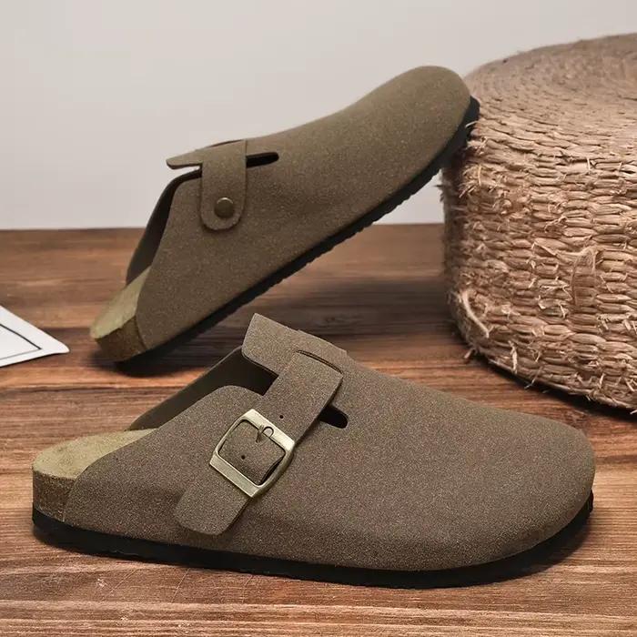 Sandales en daim et liège pour hommes et femmes