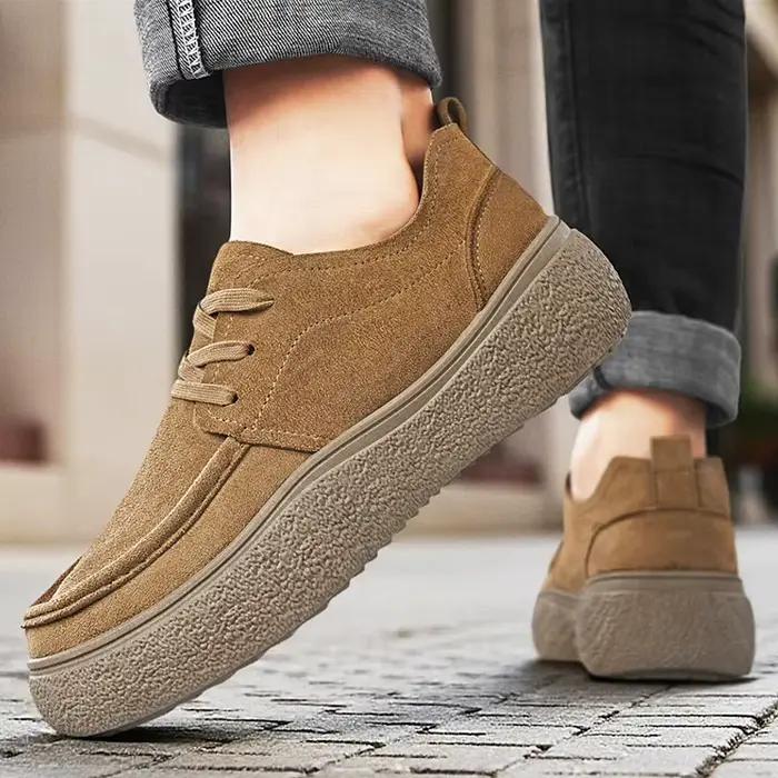 Plate-forme de mode hommes chaussures décontractées confort doux hommes mocassins léger sans lacet marche baskets respirant chaussures plates chaussures de conduite