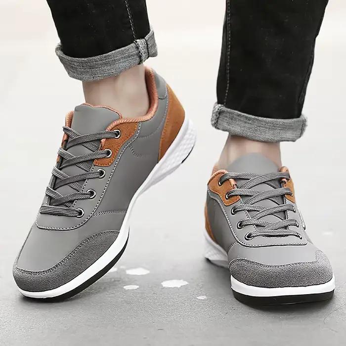 Cuir hommes chaussures Sneaker tendance sport course respirant