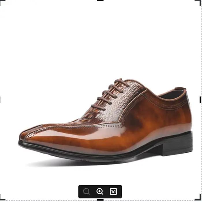 Shoe Guy. Chaussures provoqué en cuir pour hommes