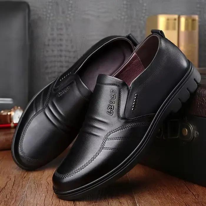 Mocassins en cuir coordonnants pour hommes