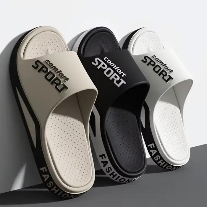 Mode hommes sandales été EVA confortable anti-dérapant semelles souples maison pantoufles pour intérieur extérieur porter respirant douche toboggan