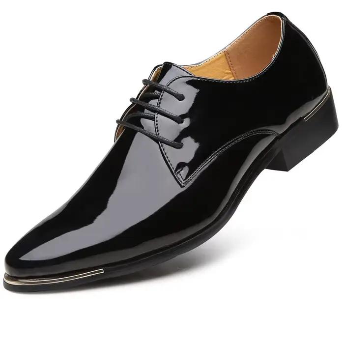 XIHAHA nouvelle mode homme en cuir printemps bout pointu chaussures hommes robe affaires chaussure de fête de mariage