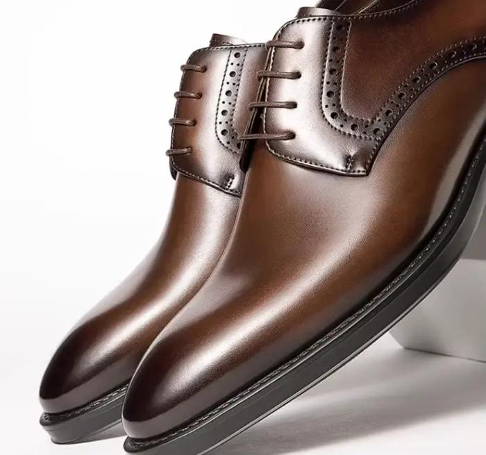 Chaussures en cuir véritable pour hommes