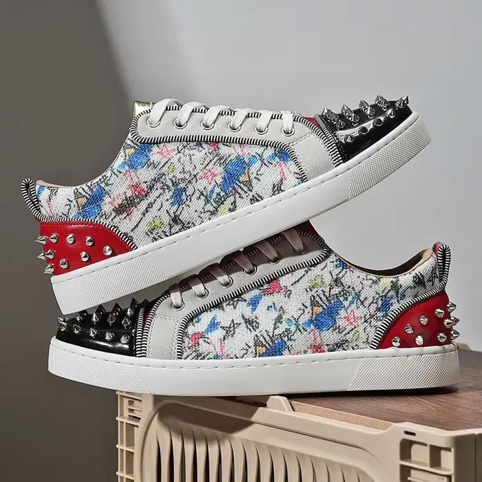 Style Punk moto chaussures décontractées à la main rue hommes baskets à lacets en plein air Skateboard