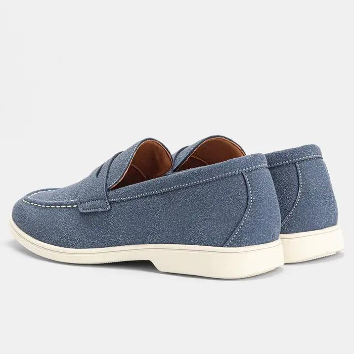Mocassins homme hecrafted respirants confortables pour printemps automne ocassions quotidiennes pointure ajustée matériaux synthétiques et cuir collage semelle en caoutchouc et eva