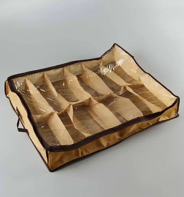 Boîte à chaussures de rangement transparente à 12 grilles, boîte à chaussures à 12 grilles, anti-poussière et résistante à l'humidité