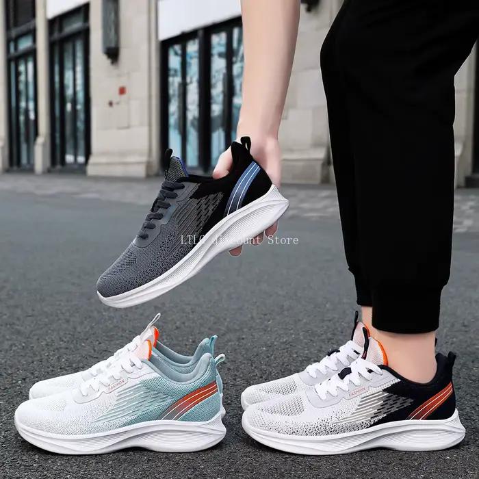 Chaussures de course légères pour hommes été 2025 en maille respirante pour randonnée et activité physique en plein air antidérapantes