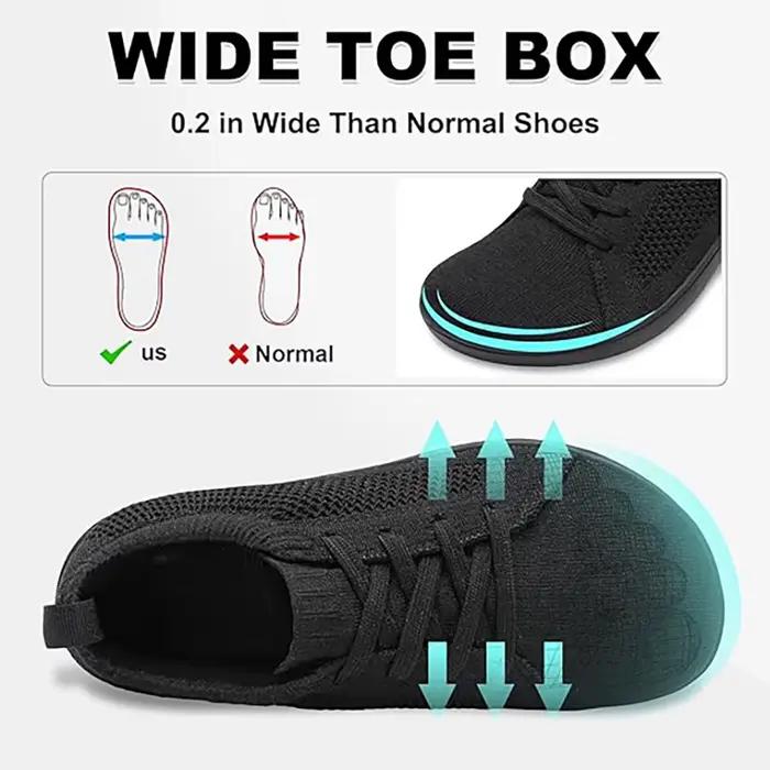 Chaussures minimalistes pieds nus unisexes légères respirantes zéro semelle bout large