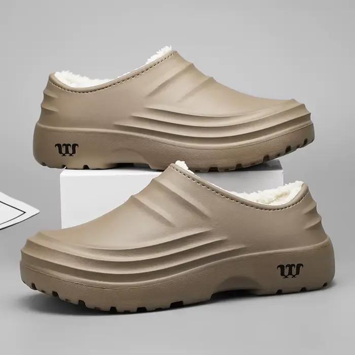 Eva Chef pantoufles hiver chaud cuisine antidérapant imperméable Restaurant chaussures de travail taille 36-47
