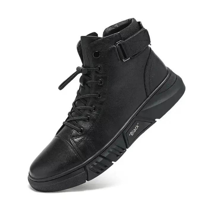 Haute qualité hommes bottes de luxe chaussures à enfiler pour hommes en plein air tout-match haut résistant grande taille chaussures Sapatos Masculinos