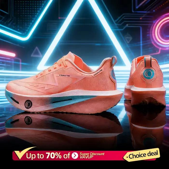 Chaussures de course homme 2026 avec plaque carbone respirantes légères confortables et modernes pour entraînement marathon et usage quotidien