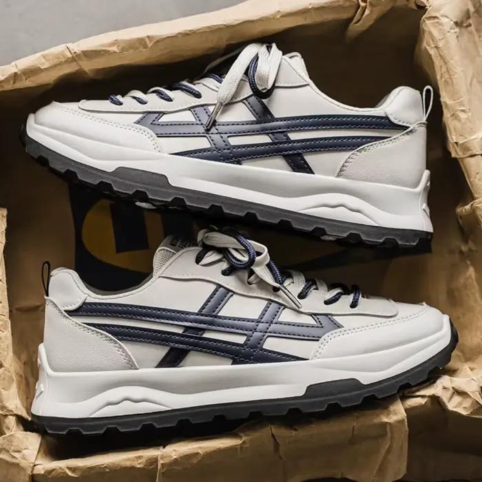 Baskets en cuir à lacets pour hommes 2026 – Tendance