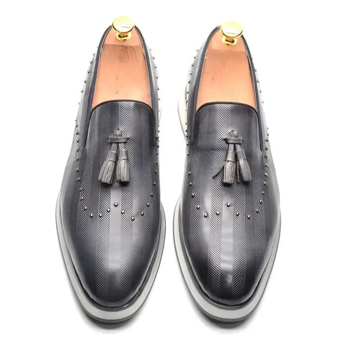 Mocassins en cuir véritable pour hommes