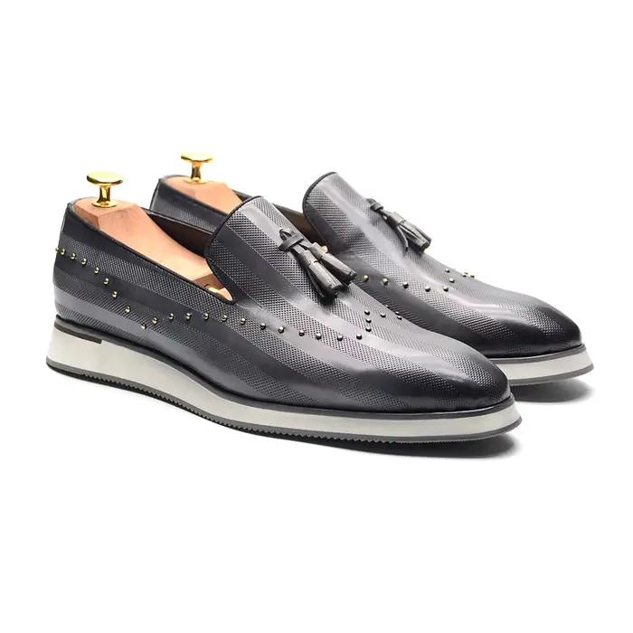 Mocassins en cuir véritable pour hommes