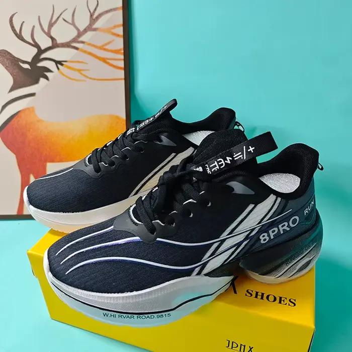 Couple chaussures de course nouveaux hommes plaque de carbone