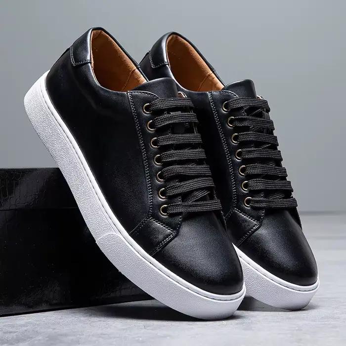 Marque italienne hommes en cuir véritable chaussures décontractées entretien déplacements