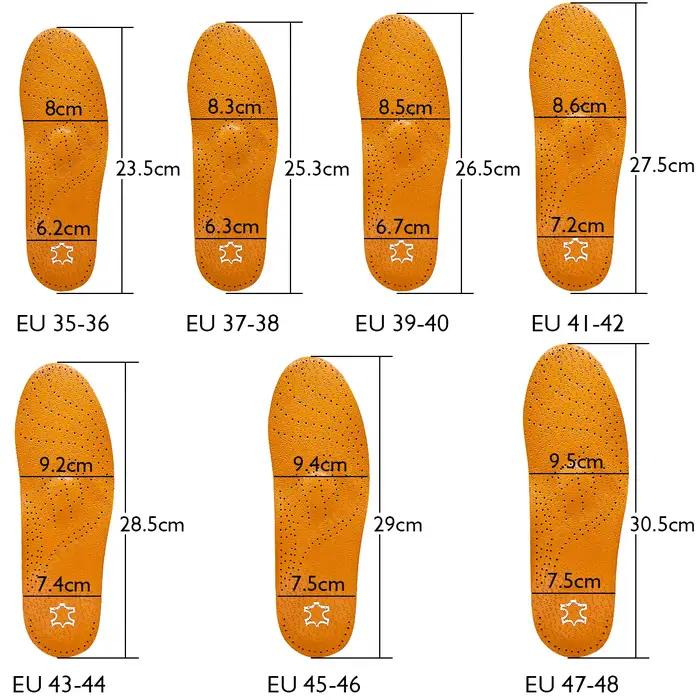 UAPKME Semelles orthopédiques en cuir PU pour pieds plats
