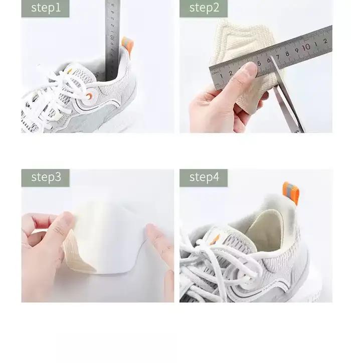 6 paires de coussinets de talon souples autocollants pour chaussures de sport