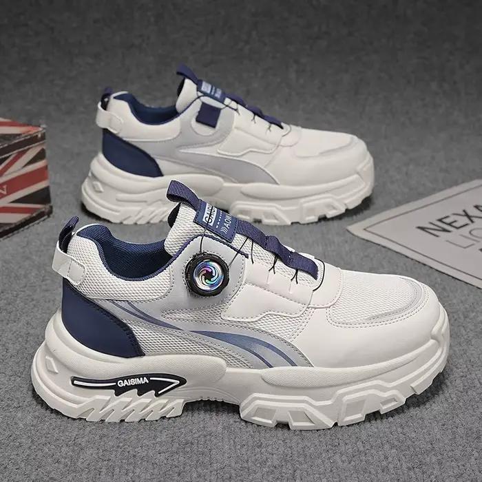 Nouvelles chaussures de sport printemps 2026 pour hommes chaussures de course respirantes basses style coréen pour papa chaussures décontractées polyvalentes ocassions spéciales