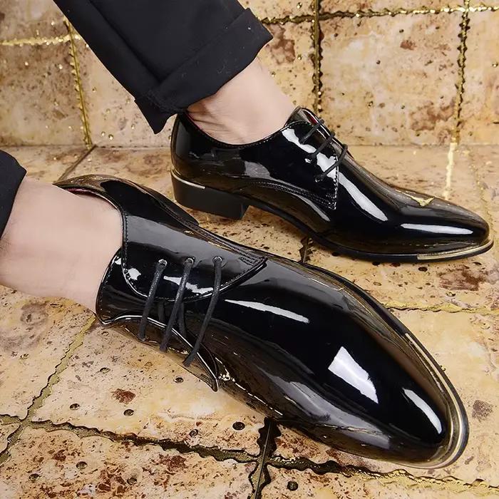 XIHAHA nouvelle mode homme en cuir printemps bout pointu chaussures hommes robe affaires chaussure de fête de mariage