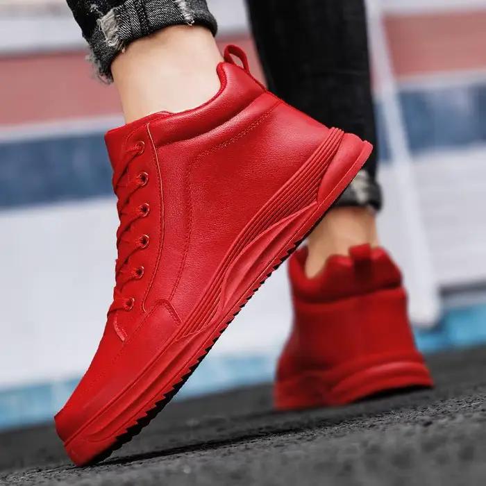 Chaussures pour hommes chauds baskets en cuir PU mode Hip Hop