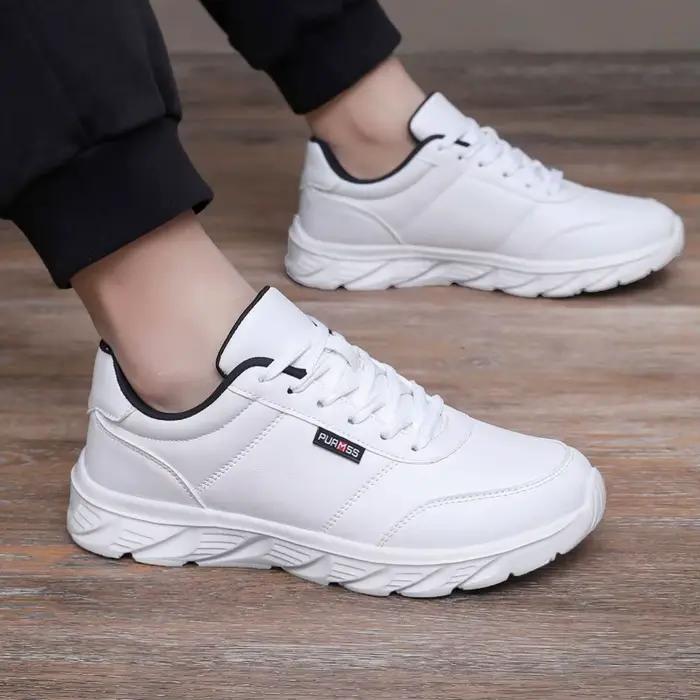 Nouveaux hommes baskets mode cuir