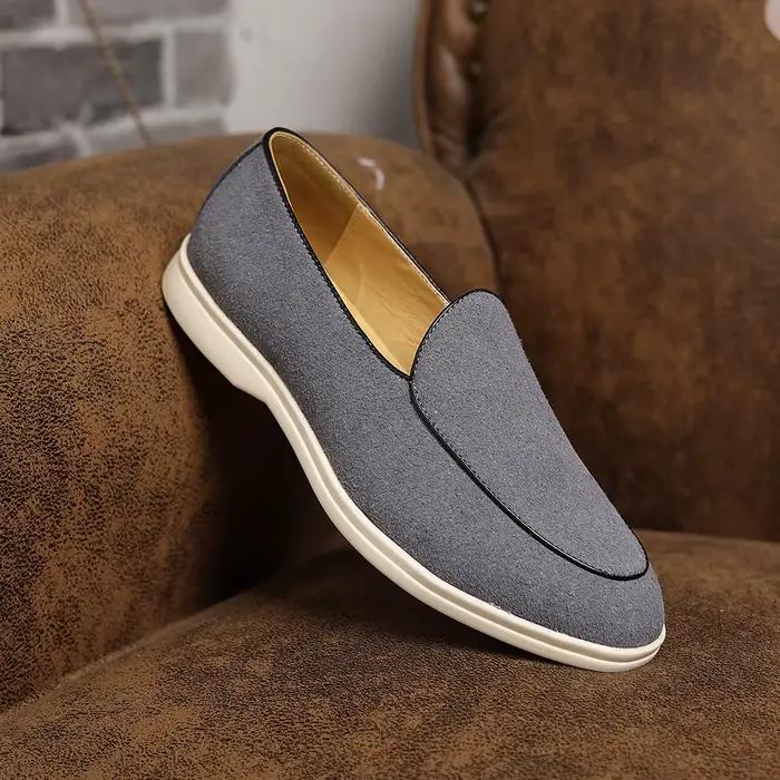 Chaussures décontractées en cuir faites à la main pour hommes nouveauté mocassins masculins Elegantes sans lacet appartements classiques simples mocassins chaussures de marche