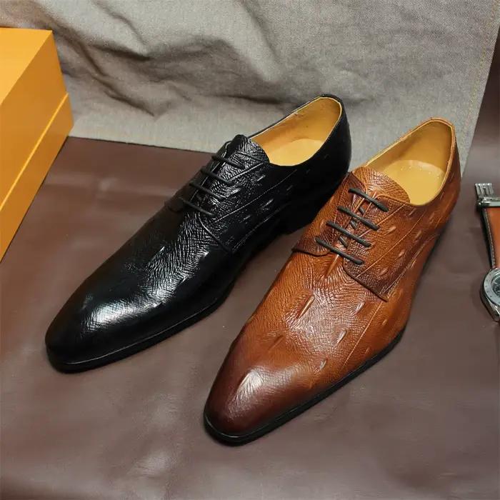 Chaussures richelieu Oxford de Style italien pour hommes
