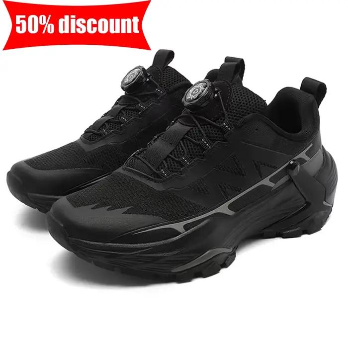 Chaussures de sport pour hommes, polyvalentes, confortables, à la mode, à semelle épaisse, flexibles, absorbant les chocs, chaussures de course, baskets respirantes en maille pour l'extérieur