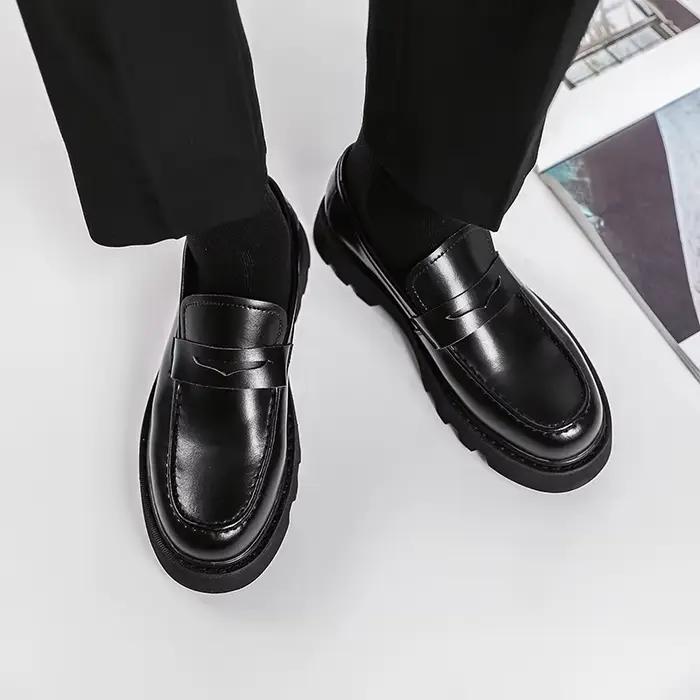 Mocassins en cuir véritable pour hommes