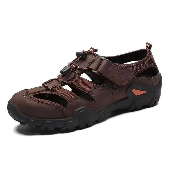 Fashion Versatile Men Shoe Retro Men's Sandals New Comfort Non Slip Men Slipper Breathable Male Casual Shoes with Toe Caps