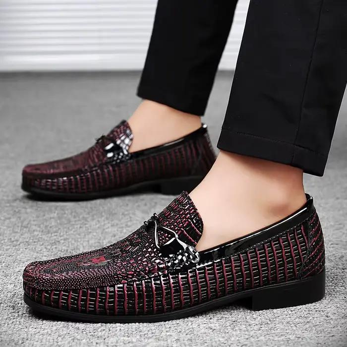 Chaussures en cuir véritable faites à la main pour hommes, mocassins à enfiler, chaussures décontractées, mocassin de haute qualité, chaussures d'affaires