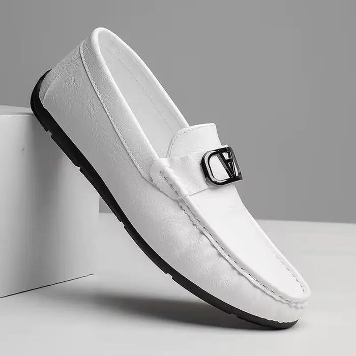 Mocassins de luxe en cuir véritable pour hommes, chaussures décontractées, confortables, plates, de conduite, de marche, nouvelle collection printemps-automne