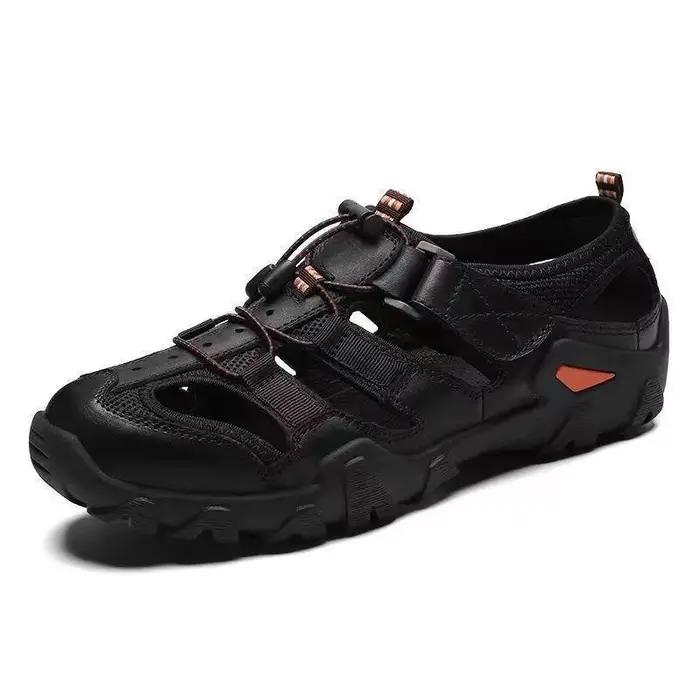 Fashion Versatile Men Shoe Retro Men's Sandals New Comfort Non Slip Men Slipper Breathable Male Casual Shoes with Toe Caps