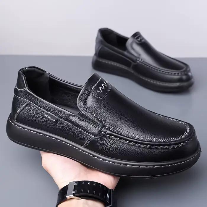 Mocassins à semelle souple pour hommes, chaussures de conduite décontractées en cuir de vache, grande taille, printemps automne, nouvelle collection