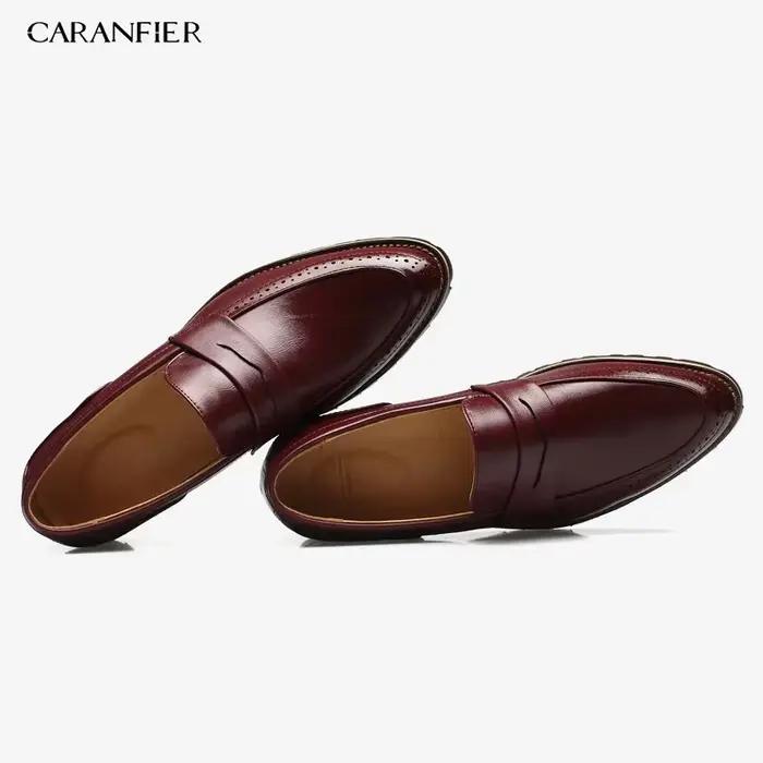Chaussures habillées pour hommes CARANFIER bout pointu PU Oxford décontractées pour printemps automne ocassions spéciales