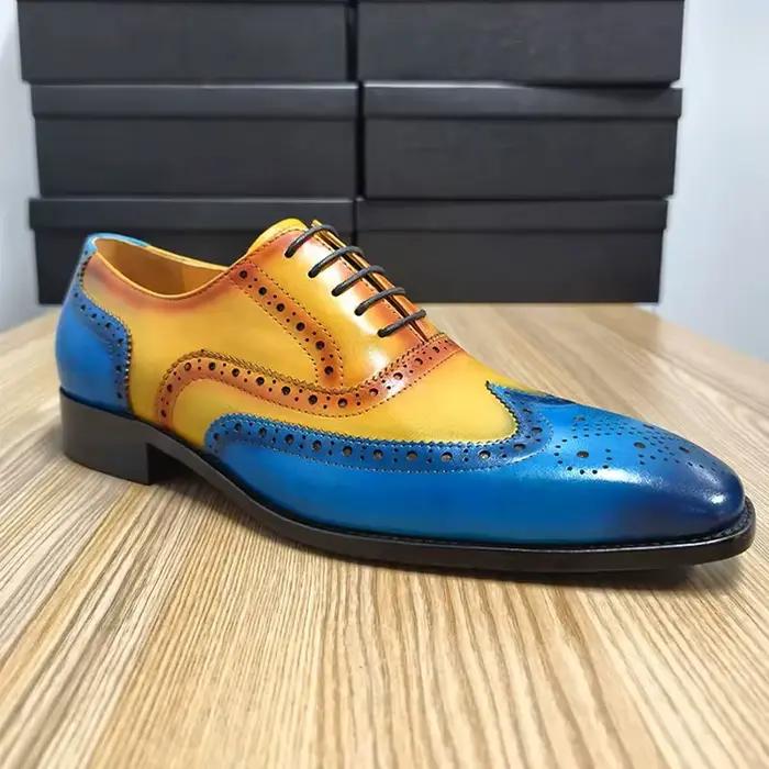 Chaussures Brogue de Luxe en Cuir group pour Homme