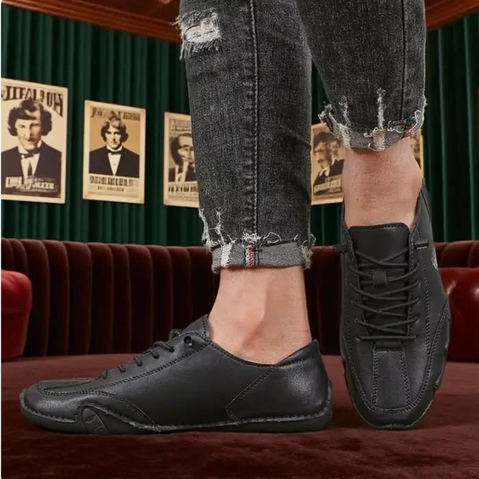 Bottines pour hommes couture à la mode léger confortable chaussures de marche décontractées respirant Tennis