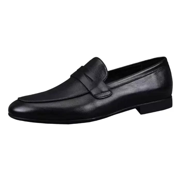 Chaussures en cuir décontractées à semelle souple pour hommes, mocassins tendance respirants, chaussures de ville formelles imperméables et antidérapantes