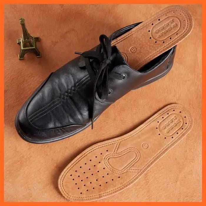 Semelles intérieures confortables en cuir de vachette pour hommes
