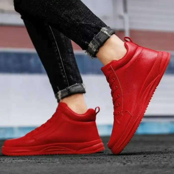 Chaussures pour hommes chauds baskets en cuir PU mode Hip Hop