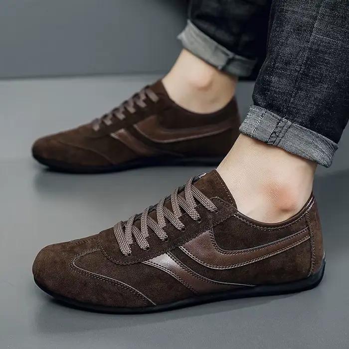 Chaussures de course rétro Dequn pour hommes – Décontractées